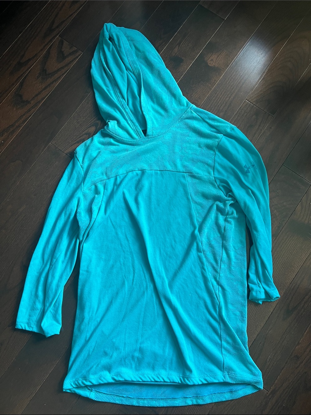 Under Armour Men's Teal Long-Sleeve Hooded Performance Tee
